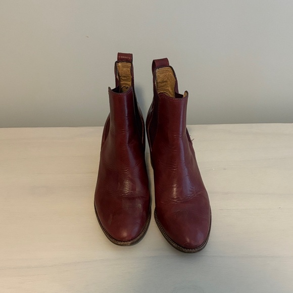 Madewell Burgundy Ankle Boots - Picture 4 of 4